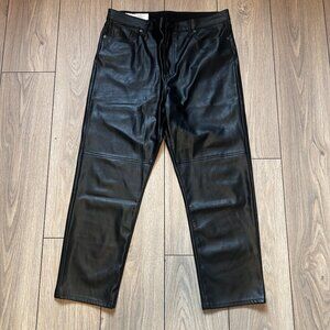 GAP Faux Leather Cheeky Straight Hi-Rise Pants